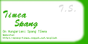 timea spang business card